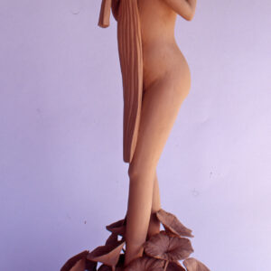 Standing lady carved wood (C2012)