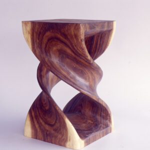 Twist Stool hand carved wood (C2014)