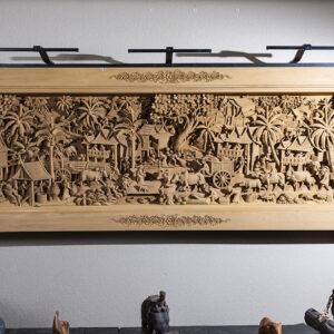 Carved Wood Country Screen (C1002)