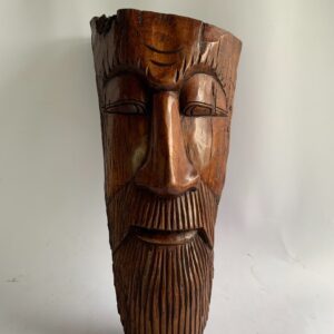 Tribal mask wall hanging hand craved wood | 9"*18.5" (C4051)