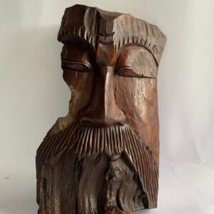 Tribal mask wall hanging hand craved wood | 9"*14.5" (C4055)