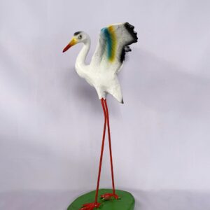 Large Flying Heron resin sculpture (C4076_01)
