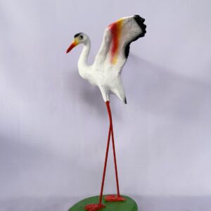 Large Flying Heron resin sculpture (C4076_02)