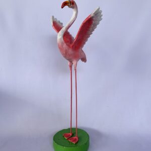 Flying Flamingo resin sculpture (C4084)