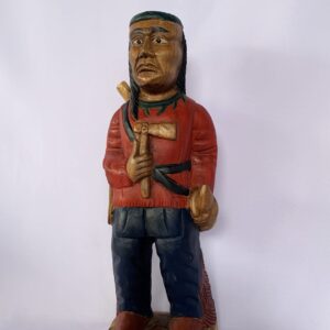 Wooden Indian hand craved (Colored) (C4096)