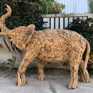Elephant driftwood sculpture (C4113)