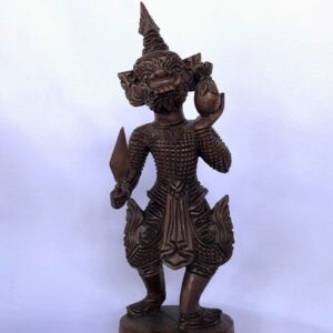 Thai Giant Vessavana carved wood sculpture (C4122_02)