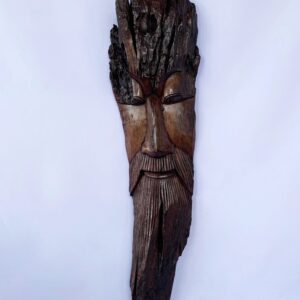 Tribal mask wall hanging hand craved wood | 8"*27.5" (C4124)