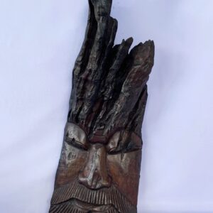 Tribal mask wall hanging hand craved wood | 9"*23" (C4126)
