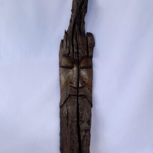 Tribal mask wall hanging hand craved wood | 7"*32.5" (C4127)