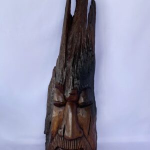 Tribal mask wall hanging hand craved wood | 7.5"*24.5 (C4128)