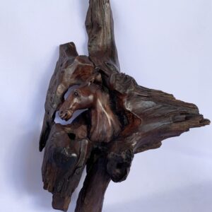 Horse wall hanging  hand craved wood | 11"*20" (C4133)