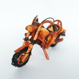 Handcrafted Wooden Motorbike Model (C5015)