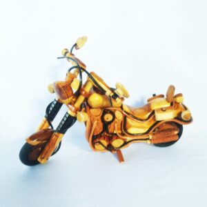 Handcrafted Wooden Motorbike Model (C5003)