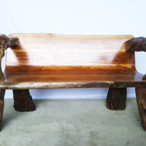 Lacquered wood bench (C5032)