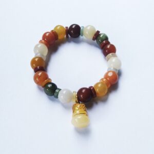 Stone bracelet with calabash pendant (C5080)