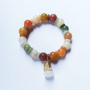 Stone bracelet with calabash pendant (C5082)