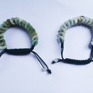 Stone jade button bracelet (C5092)
